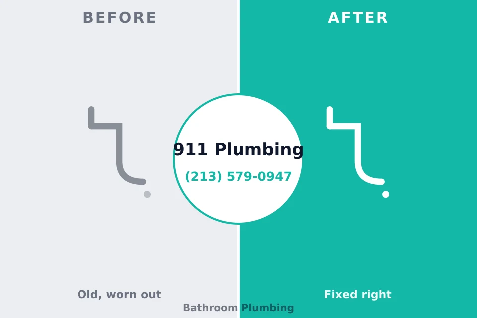 Before and after: plumbing repair Huber Heights, OH